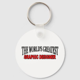 De grootste grafische ontwerper ter wereld sleutelhanger