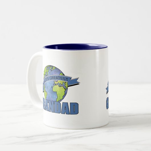 De grootste grootmacht ter wereld tweekleurige koffiemok (Voorkant links)