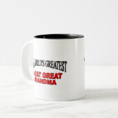 De grootste grootmoeder ter wereld tweekleurige koffiemok (Voorkant links)