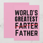 DE GROOTSTE GROOTSTE WERELD - VADER - VADERDAG FEESTDAGENKAART (Voorkant / Achterkant)