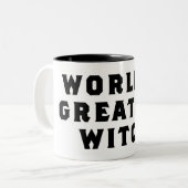 De grootste heks ter wereld tweekleurige koffiemok (Voorkant links)