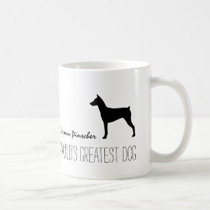 De grootste hond van de Duitse Pinscher Silhouette Koffiemok
