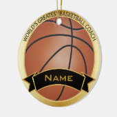De grootste honkbalcoach ter wereld | DIY-naam Keramisch Ornament (Links)