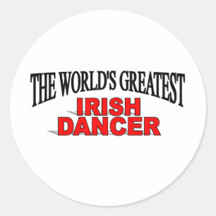 De grootste Ierse danser ter wereld Ronde Sticker