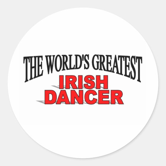 De grootste Ierse danser ter wereld Ronde Sticker (Voorkant)