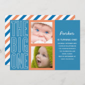 DE GROOTSTE IN BLAUW| EERSTE BIEDDAAGINVITATIE KAART (Voorkant / Achterkant)