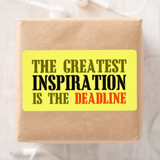 DE GROOTSTE INSPIRATIE IS HET DEADLINE FUNNEMENT ETIKET (Insitu)