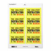 DE GROOTSTE INSPIRATIE IS HET DEADLINE FUNNEMENT ETIKET (Full Sheet)