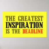 DE GROOTSTE INSPIRATIE IS HET DEADLINE FUNNEMENT POSTER (Voorkant)