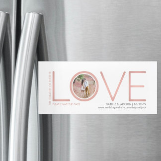 De grootste is de Liefde Foto sparen de Datum Magnetische Uitnodiging