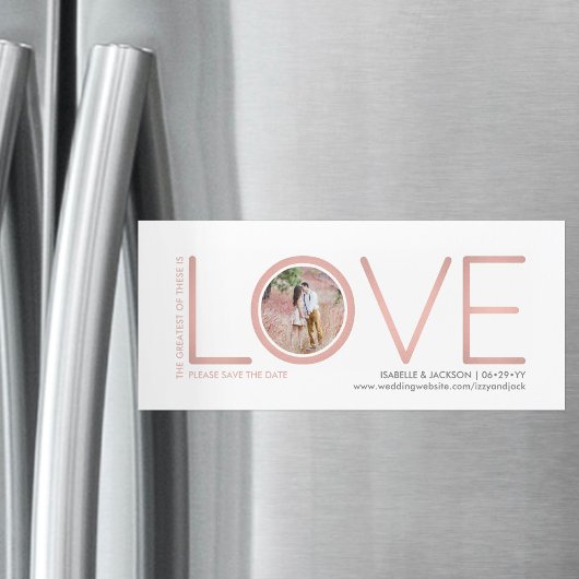 De grootste is de Liefde Foto sparen de Datum Magnetische Uitnodiging