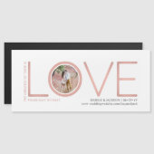 De grootste is de Liefde Foto sparen de Datum Magnetische Uitnodiging (Voorkant / Achterkant)