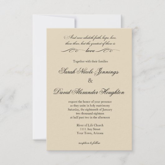 De grootste is de uitnodiging voor liefdesweddensc (Voorkant)