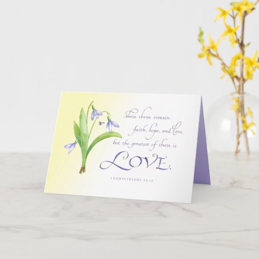 De grootste is liefde kaart (Gele Bloem)