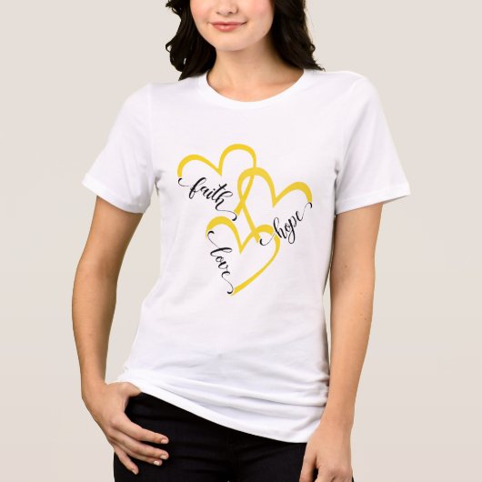 De Grootste is Liefde Verankerd in het Geloof en L Tri-Blend Shirt (Voorkant)