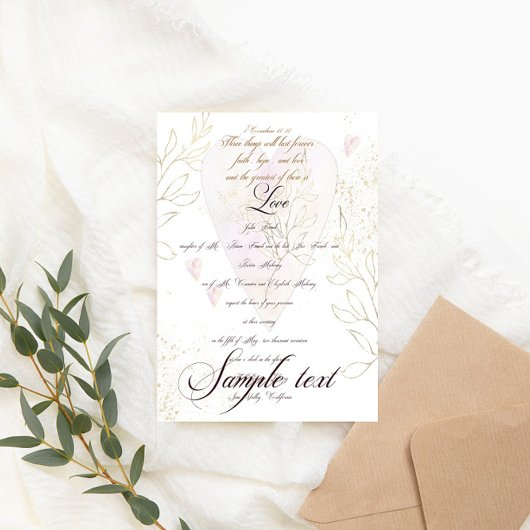 De grootste is Love/blank Christelijk Kaart