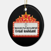 De grootste juridische assistent ter wereld keramisch ornament (Links)