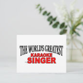 De grootste Karaoke Singer ter wereld Briefkaart (Staand voorkant)