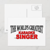 De grootste Karaoke Singer ter wereld Briefkaart (Voorkant / Achterkant)