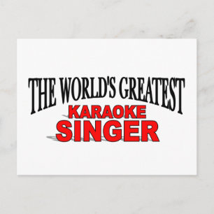 De grootste Karaoke Singer ter wereld Briefkaart