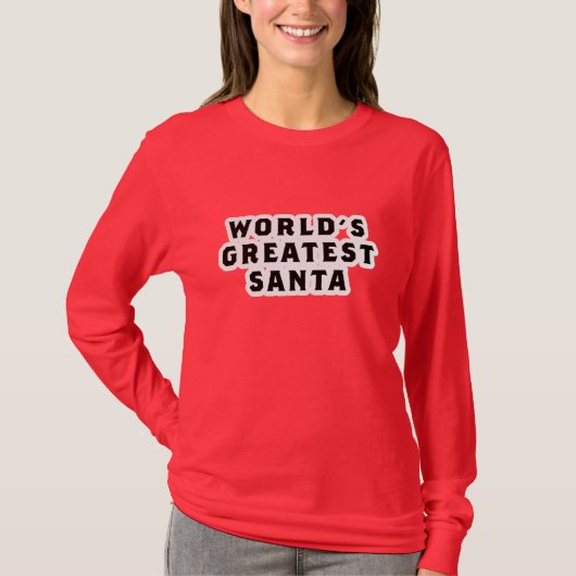 De grootste kerstman ter wereld t-shirt (Voorkant)