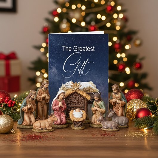 De grootste Kerststal geschenk Christelijk Feestdagen Kaart