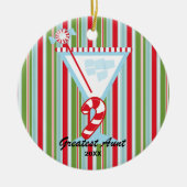 De grootste kerstversiering van tante Martini Glas Keramisch Ornament (Voorkant)