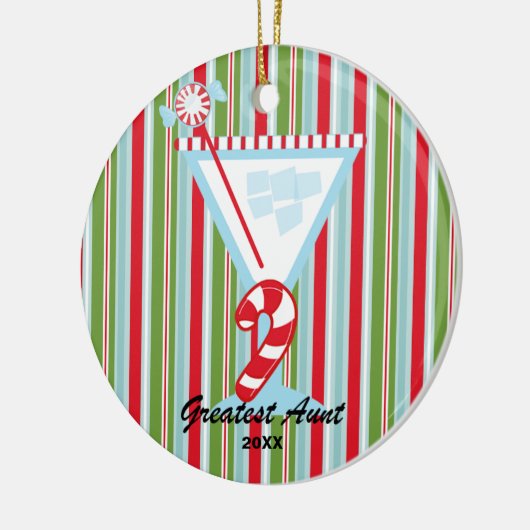 De grootste kerstversiering van tante Martini Glas Keramisch Ornament (Links)