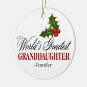 De grootste kleindochter ter wereld keramisch ornament (Links)