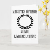 De Grootste Latijnse Leraar van de wereld Kaart (Gele Bloem)