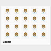 De grootste leeuw vierkante sticker (Vel)