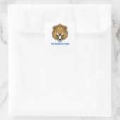 De grootste leeuw vierkante sticker (Tas)