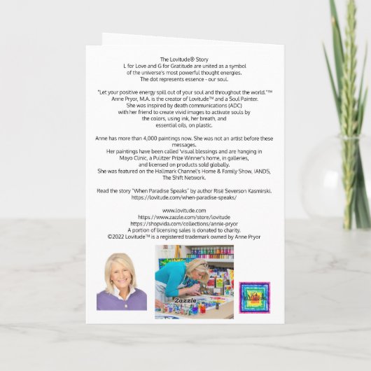 De grootste lege Kaart van de Gift Lovitude Nota (Achterkant)