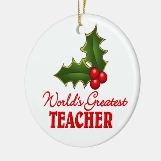 De grootste leraar ter wereld keramisch ornament (Links)