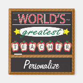 *De grootste leraar ter wereld | Personaliseren Magneet (Voorkant)