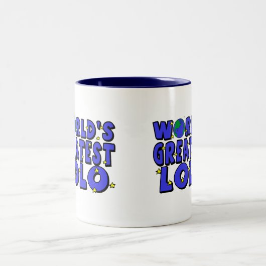De grootste Lolo ter wereld Tweekleurige Koffiemok (Center)