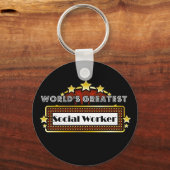 De grootste maatschappelijk werker ter wereld sleutelhanger (Voorkant)