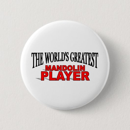 De grootste Mandolin Player ter wereld Ronde Button 5,7 Cm (Voorkant)