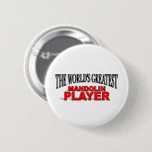 De grootste Mandolin Player ter wereld Ronde Button 5,7 Cm (Voorkant /achterkant)