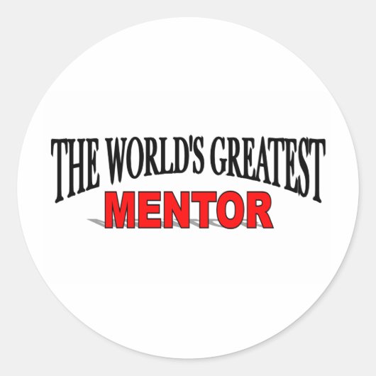 De grootste mentor ter wereld ronde sticker (Voorkant)