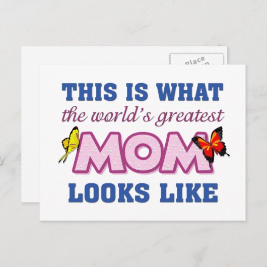 De grootste moeder ter wereld briefkaart (Voorkant / Achterkant)