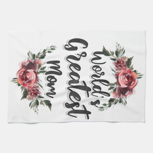 De grootste moeder ter wereld | Cadeau voor mam Theedoek (Horizontaal)