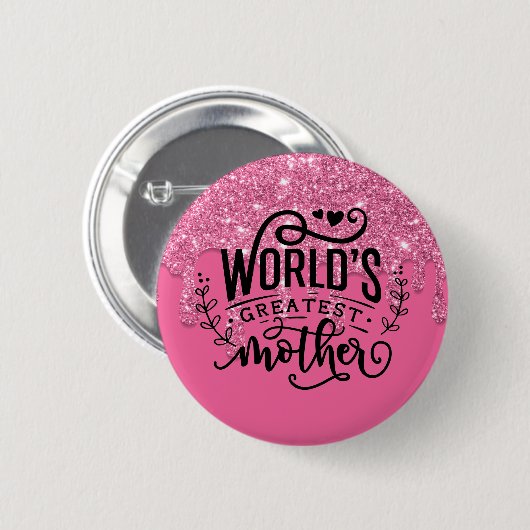 De grootste moeder ter wereld ronde button 5,7 cm (Voorkant /achterkant)