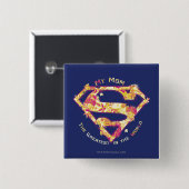 De grootste moeder ter wereld vierkante button 5,1 cm (Voorkant /achterkant)