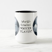 De grootste mok voor koffie in de voetbalspeler te (Midden)