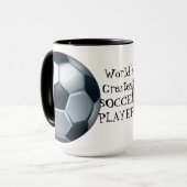 De grootste mok voor koffie in de voetbalspeler te (Voorkant links)