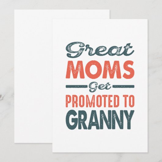 De grootste momen worden gepromoot aan oma's in Gr Bedankkaart (Voorkant / Achterkant)