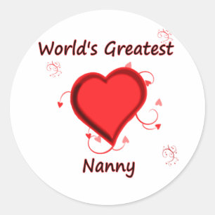De grootste nanny ter wereld ronde sticker