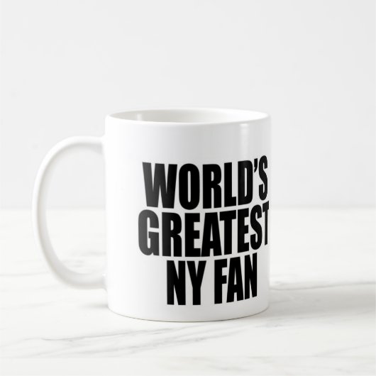 De grootste New York Fan ter wereld Koffiemok (Links)