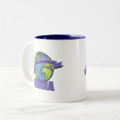 De grootste nonna ter wereld tweekleurige koffiemok (Voorkant links)